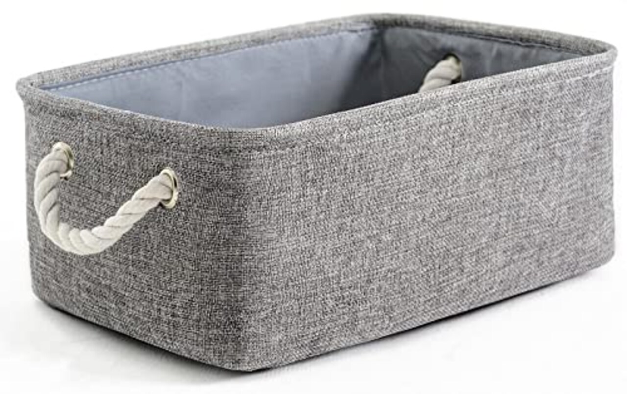 TheWarmHome Storage Bins for Shelves - 11.8x7.9x5.2 inch Grey Small Storage  Baskets for Organizing, Fabric Storage Cubes Closet Organizer for Home  Nursery Baby Toy Gift Laundry Organization Decorative (Gray)